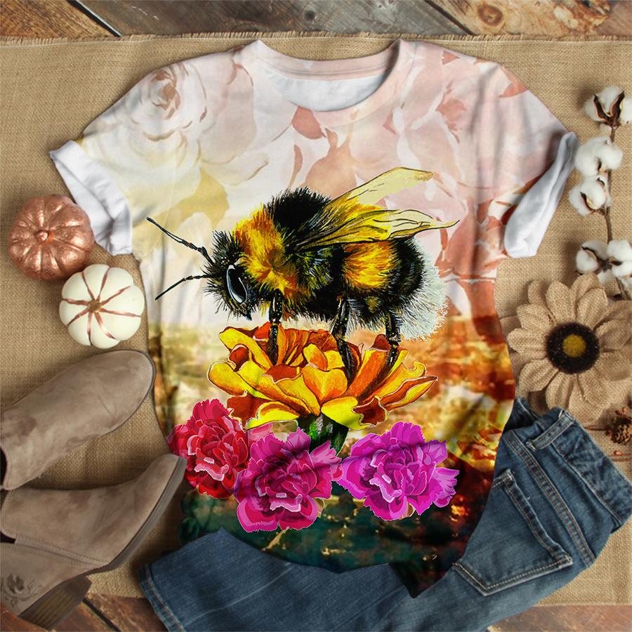 Bumblebee On A Yellow Flower T-Shirt