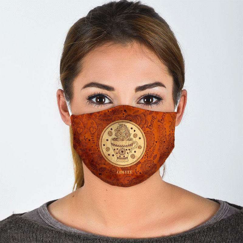 Coffee Background Face Mask