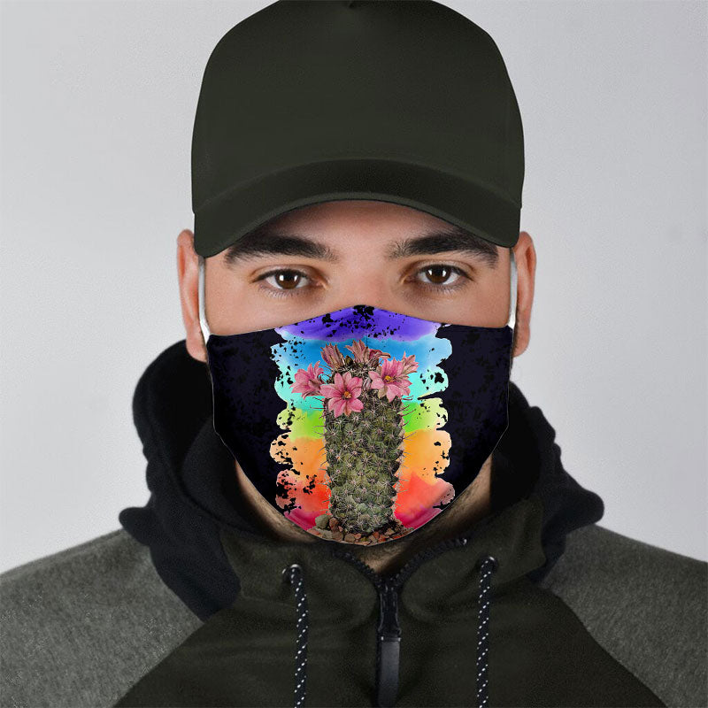 Colorful Cactus Face Mask