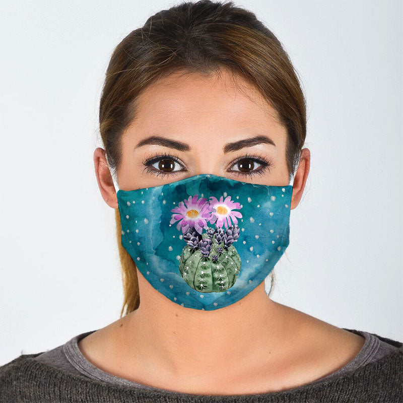 Cactus With Flowers Face Mask