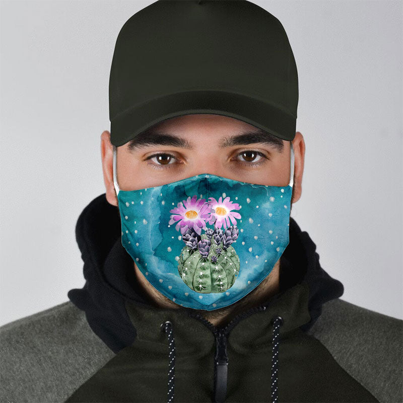 Cactus With Flowers Face Mask