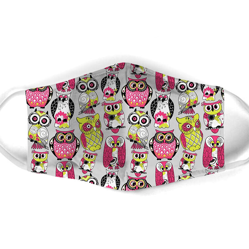 Pink Owl Friends Face Mask