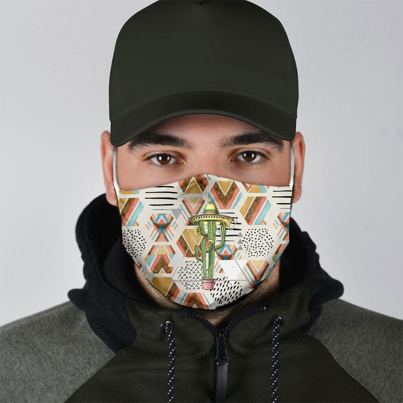 Cactus Geometric Face Mask