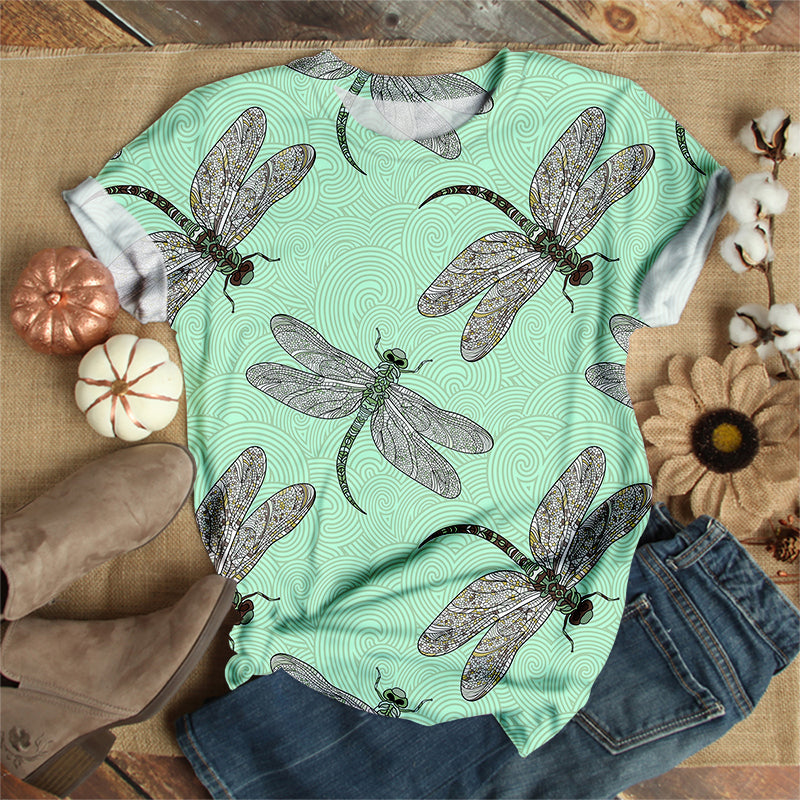 Dragonfly Flying Around T-Shirt
