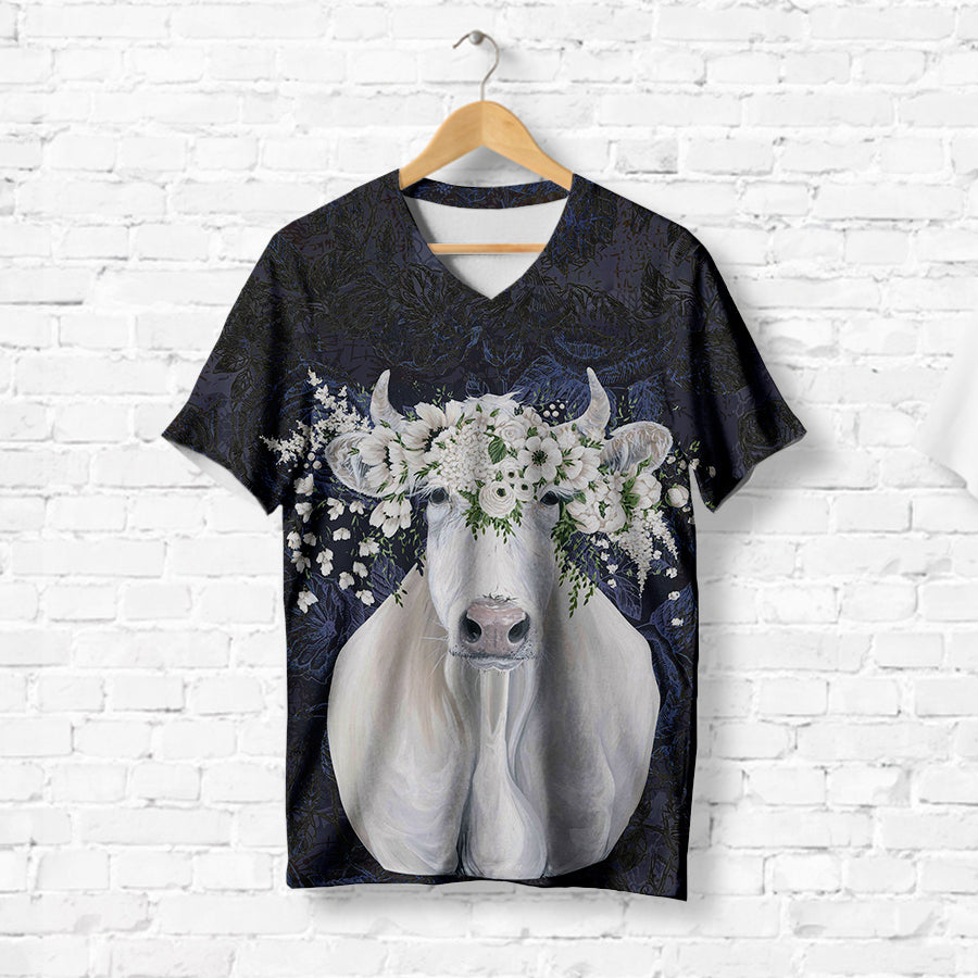 Floral Cow T-Shirt