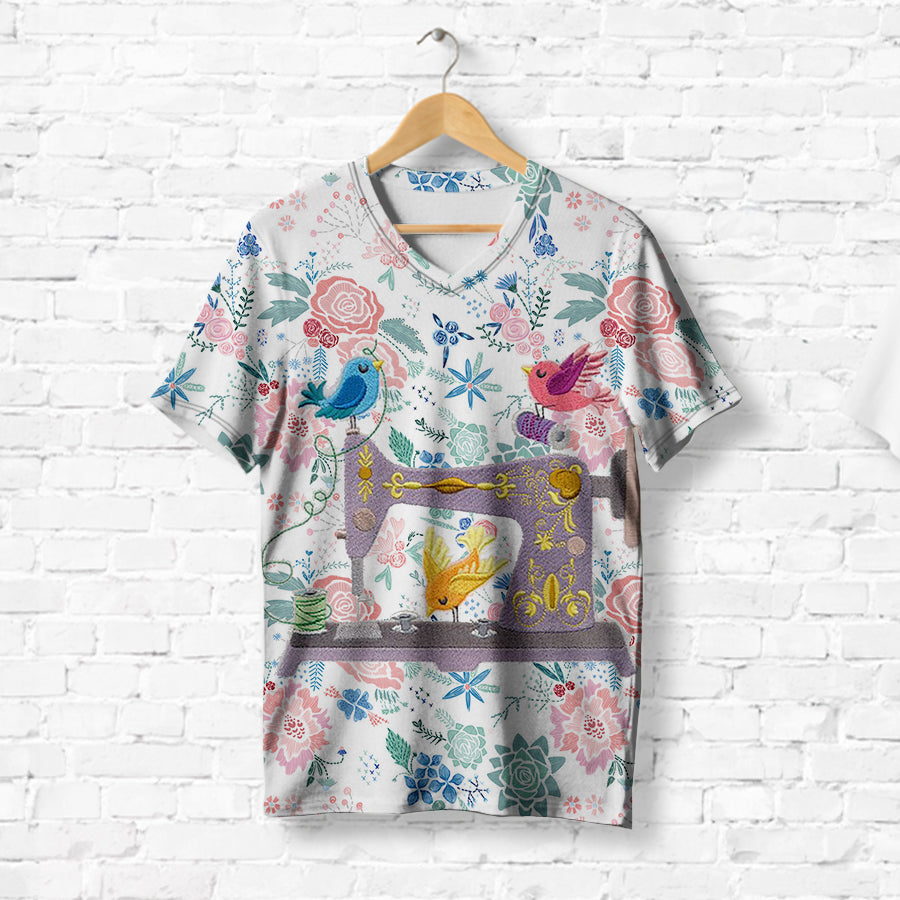 Floral Sewing T-Shirt