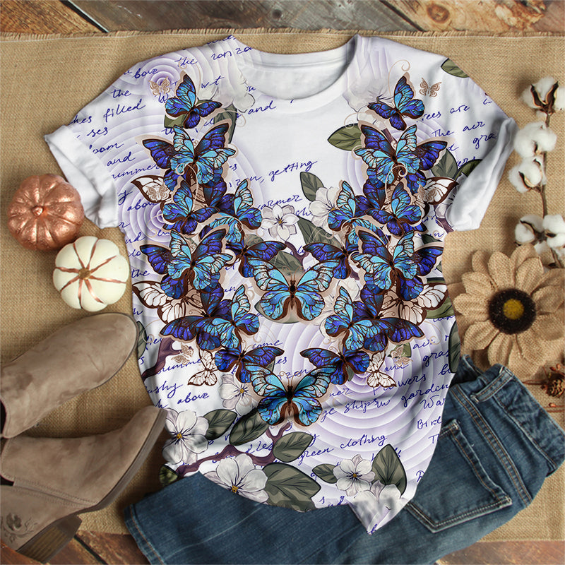 Beautiful Blue Butterfly T-Shirt