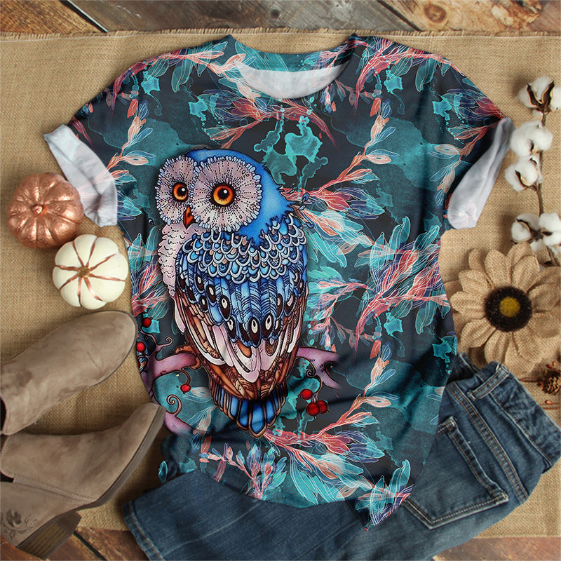 Owl In The Middle Of The Jungle Ts-Shirt