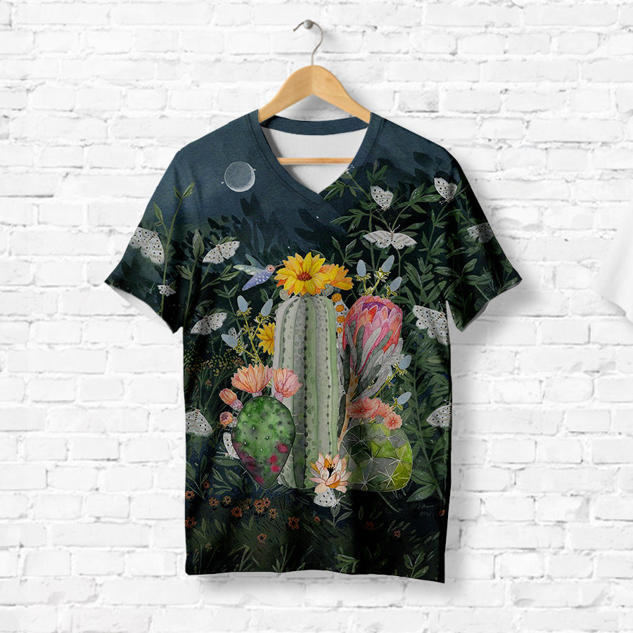 Cactus At Night T-Shirt