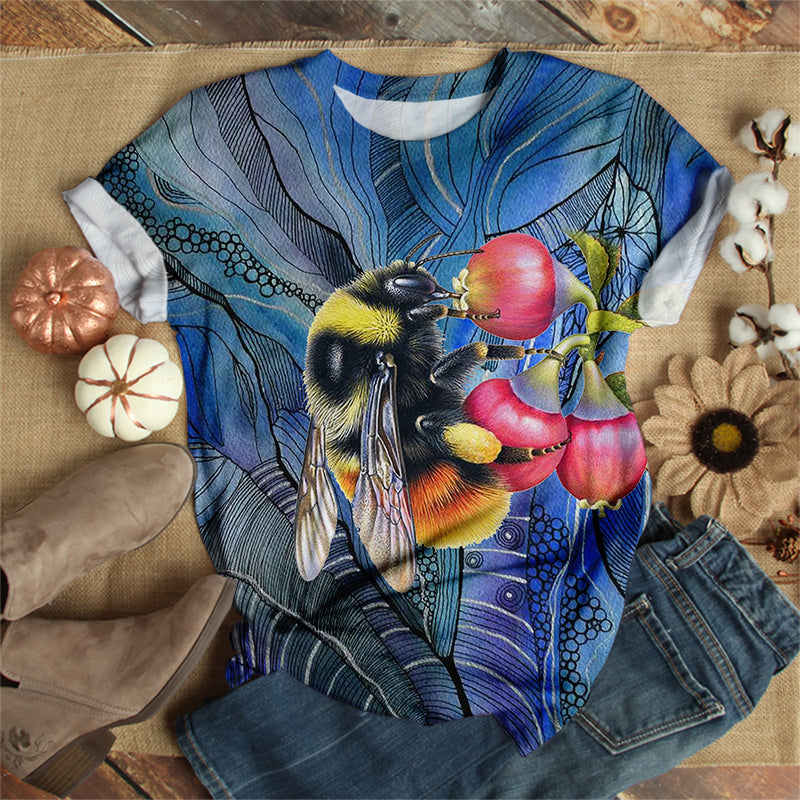 Bumblebee With Flowers T-Shirt