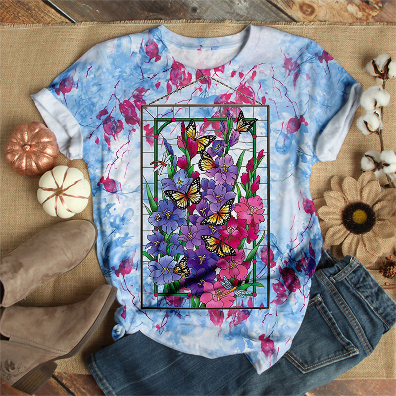 Butterfly With Flower T-Shirt