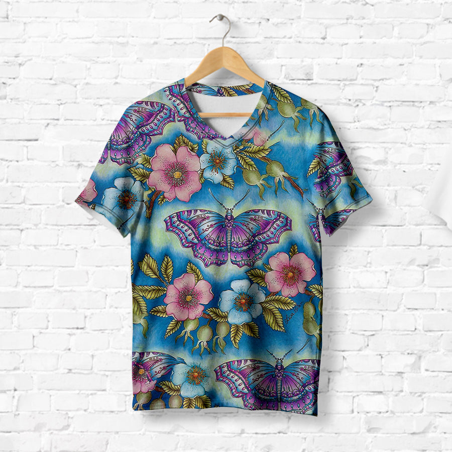 Floral Buttefly T-Shirt