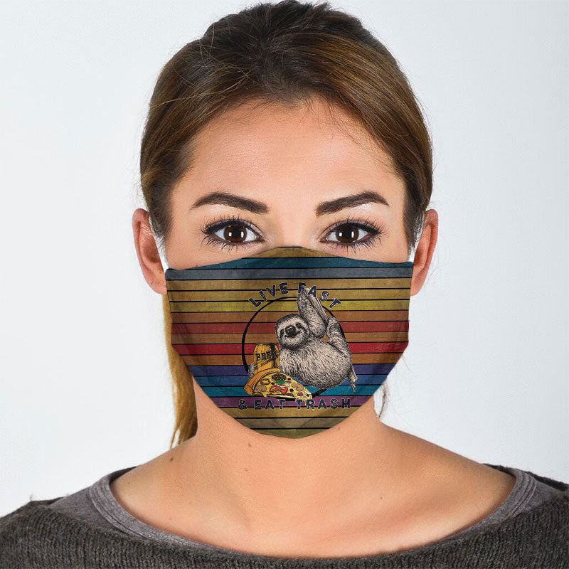 Life Fast Sloth Face Mask