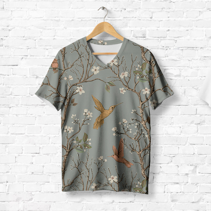 Bird With Flowers T-Shirt
