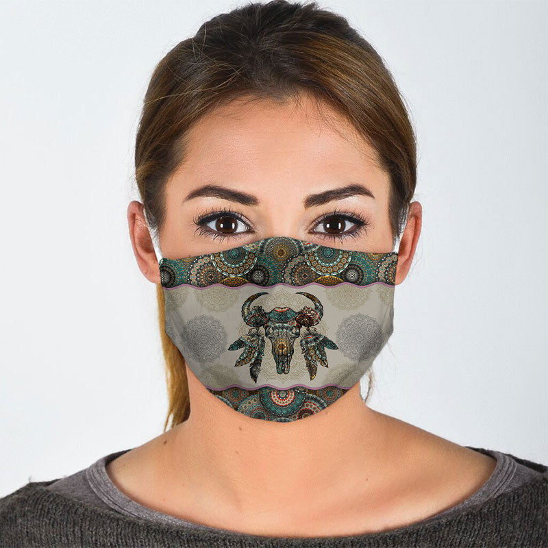 Mandala Animal Skull Face Mask