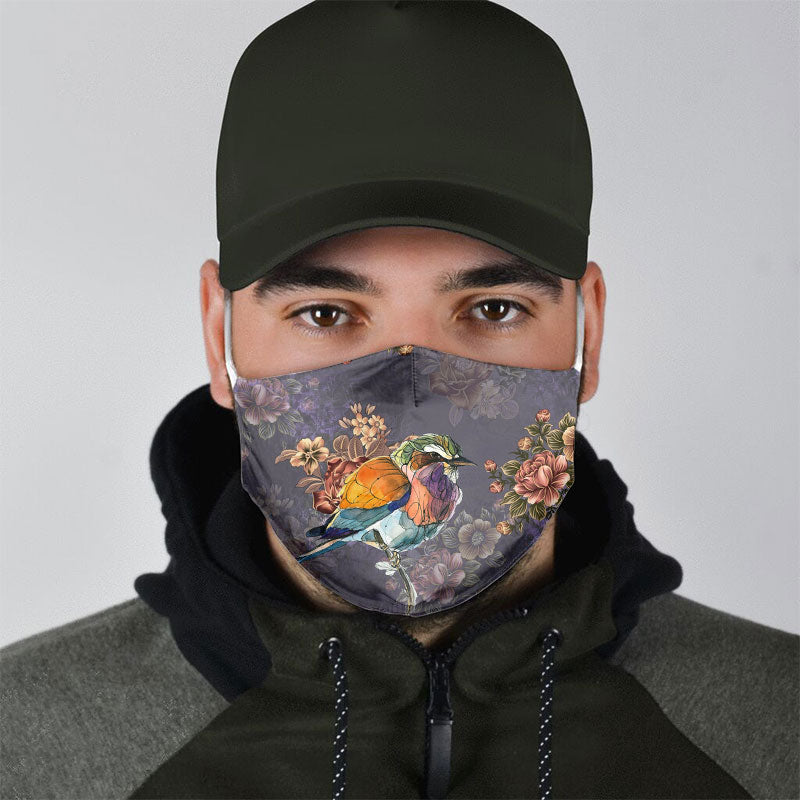 Flowerpecker Bird Face Mask