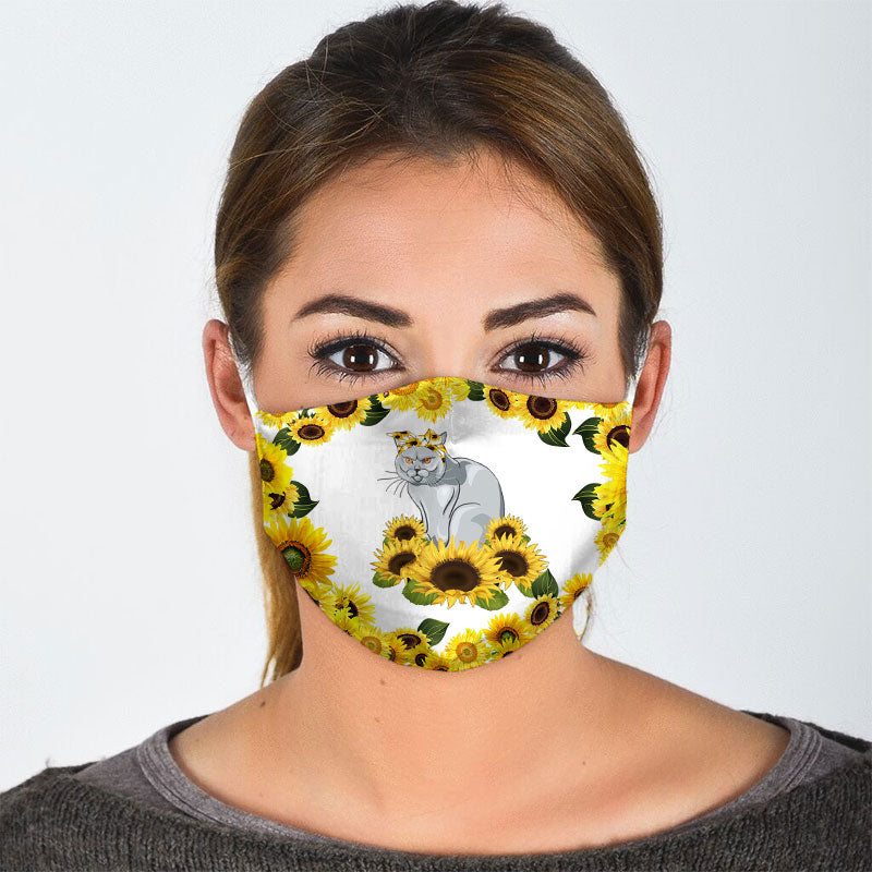 Sunflower Cat Face Mask