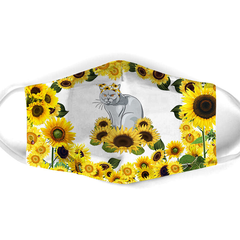 Sunflower Cat Face Mask