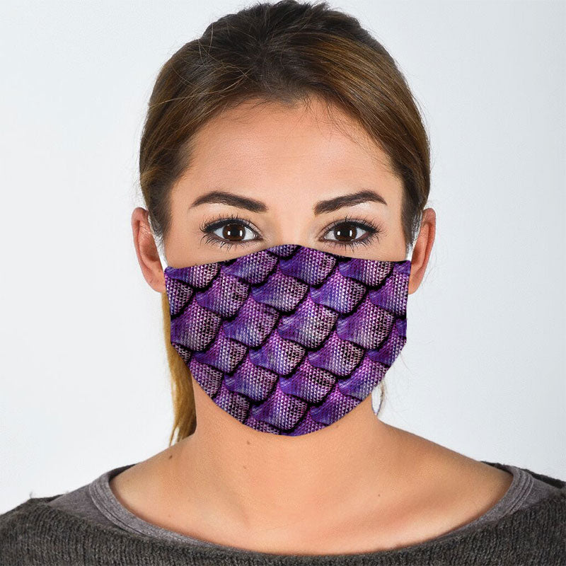 Purple Dragon Scales Face Mask