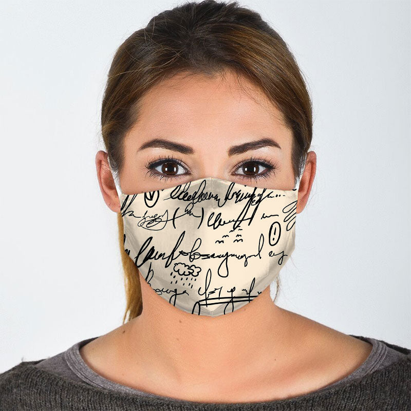 Handwriting Face Mask
