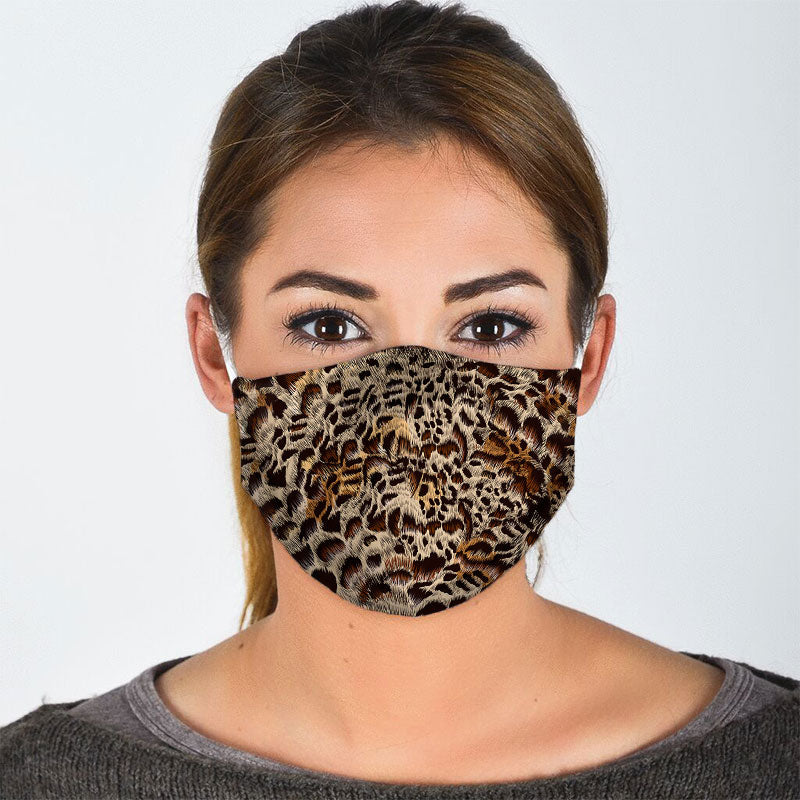Leopard Skin Fur Face Mask