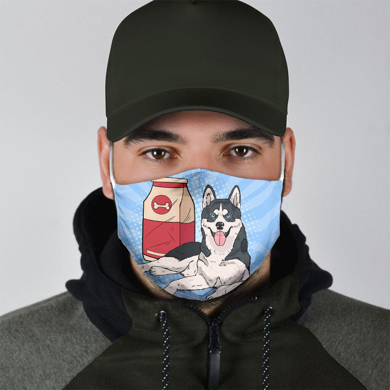 Husky Dog Face Mask