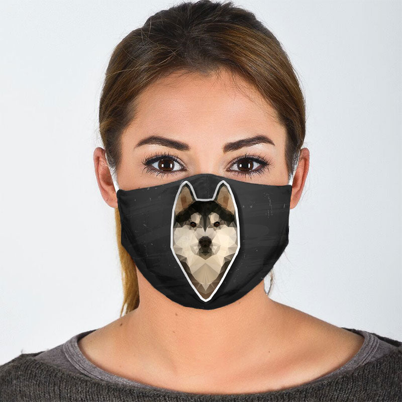 Husky Puppy Face Mask