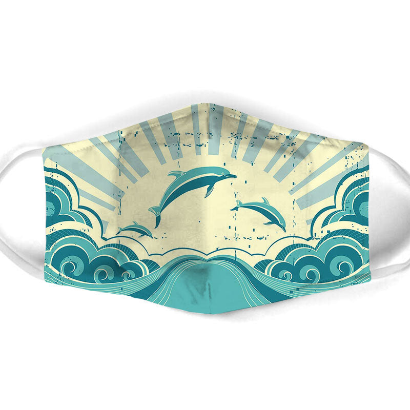 School Of Dolphins Face Mask