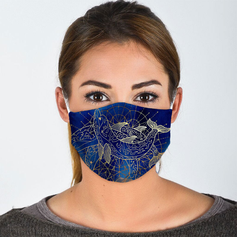 Dolphin Symbol Face Mask