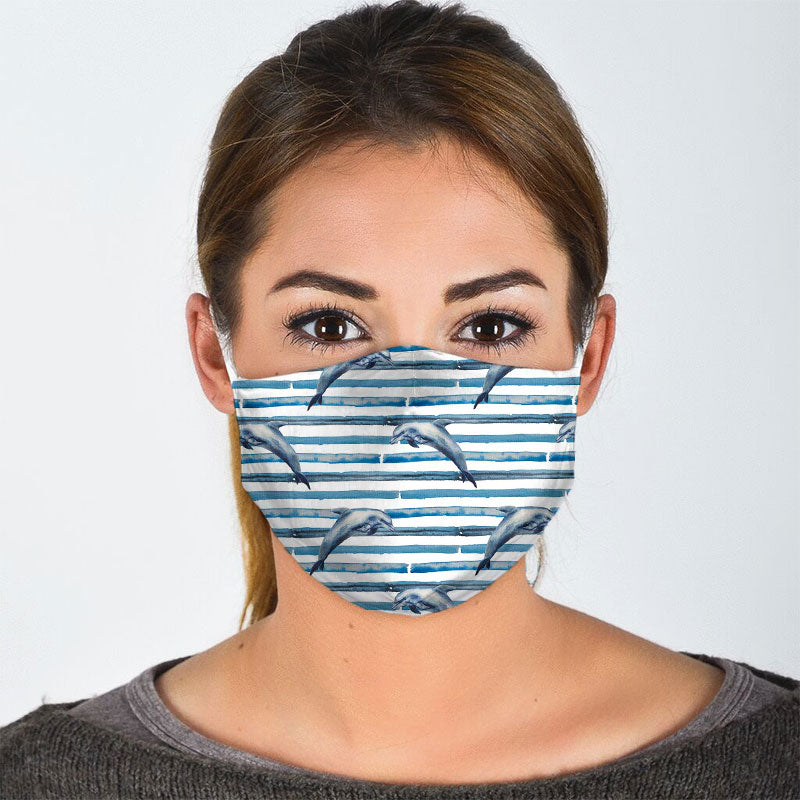 Blue Dolphin Face Mask