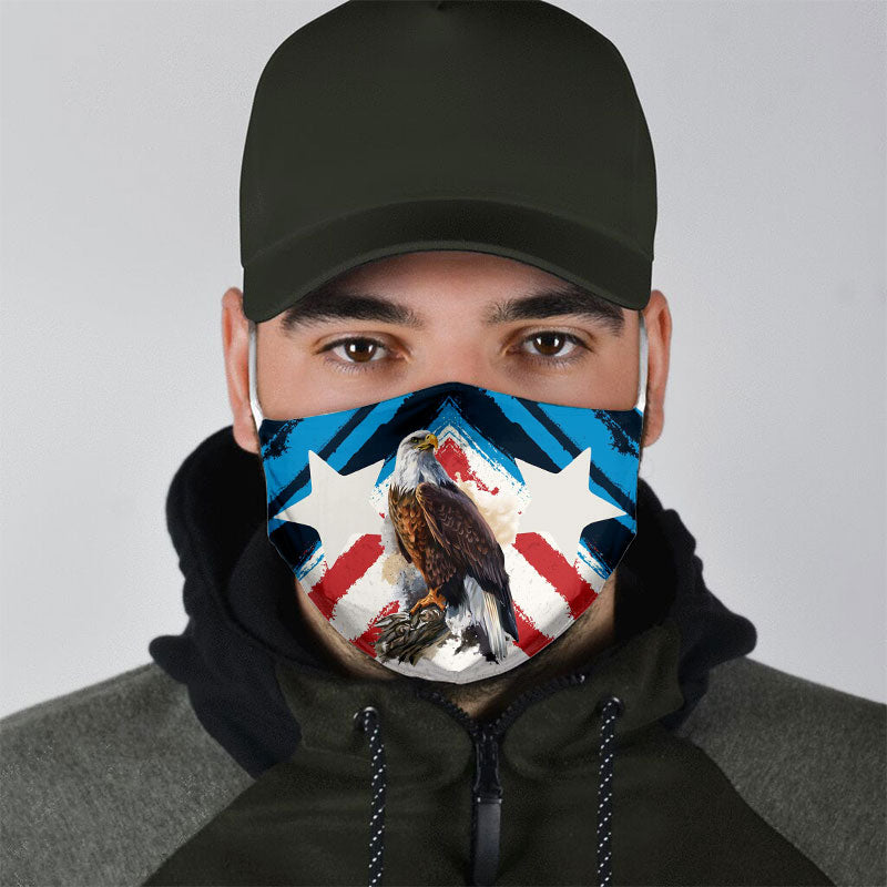 American Flag Eagle Face Mask