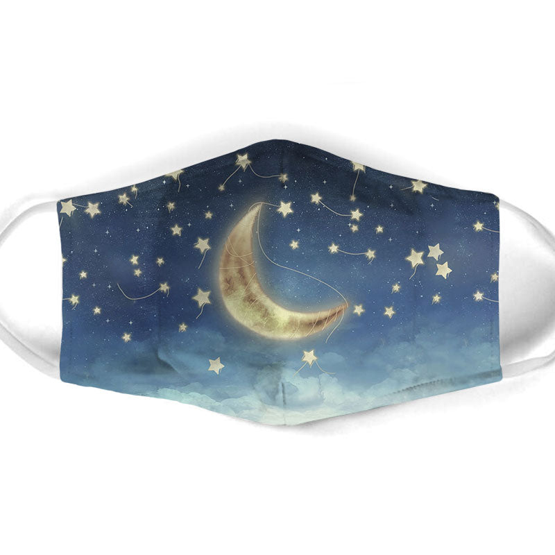 Good Night Moon And Stars Face Mask