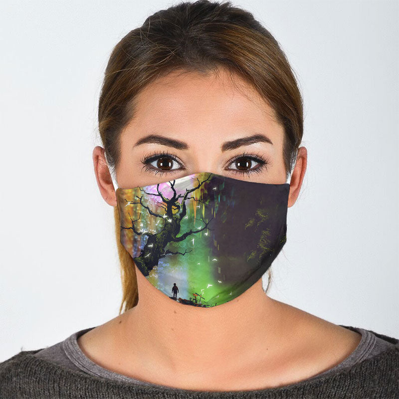 Fantasy Night In The Jungle Face Mask