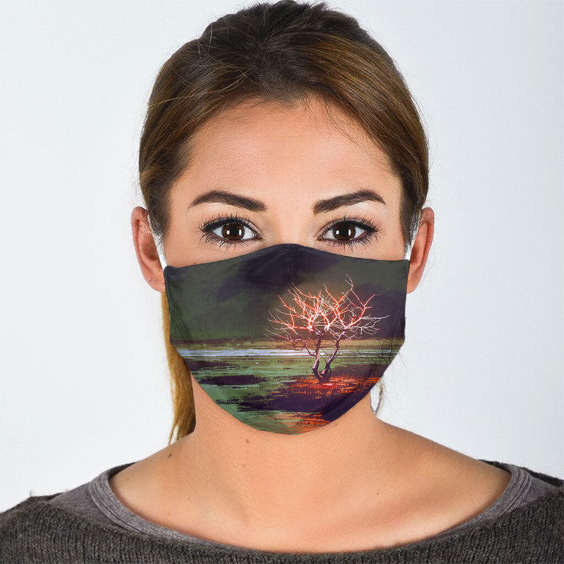Fantasy Lonely Tree Face Mask