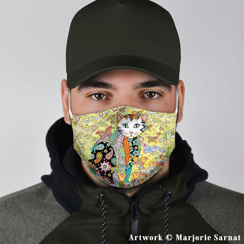 Paisley Cat Face Mask