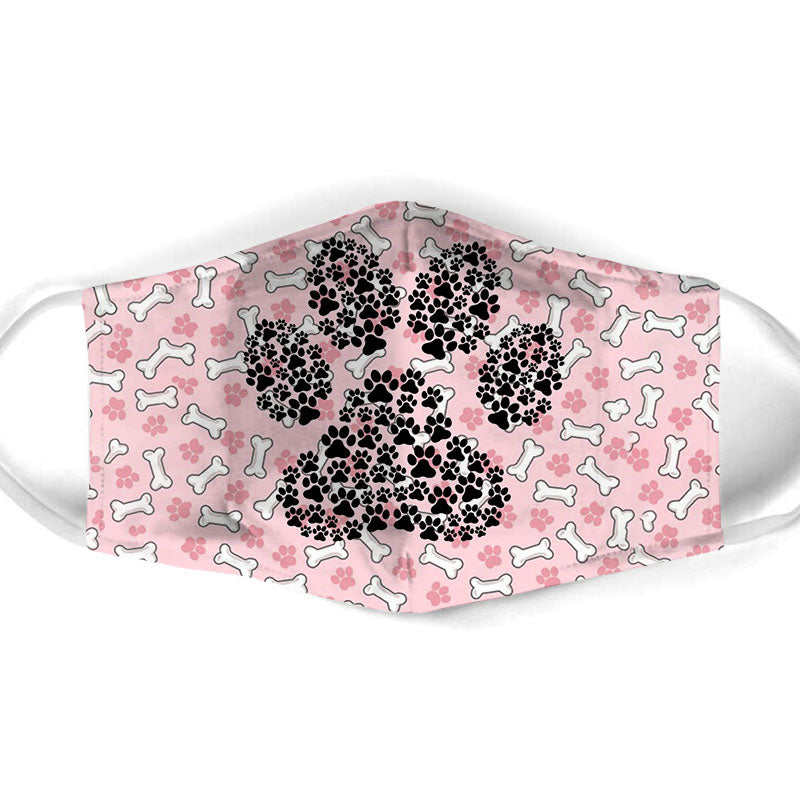 Little Pinky Dog Paws Face Mask