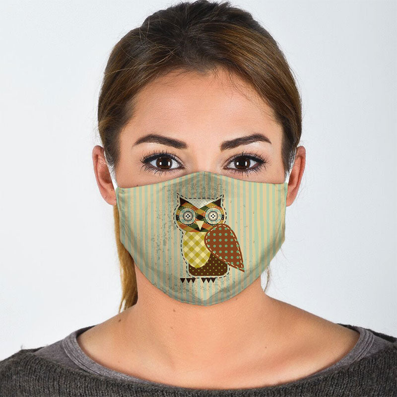 Patchwork Owl Face Mask