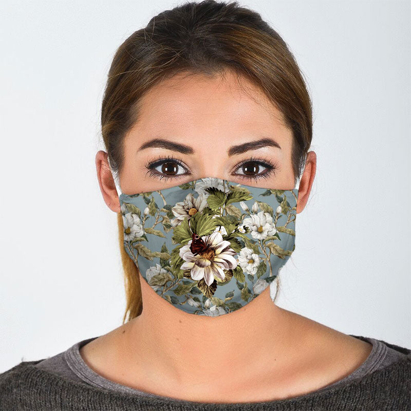 Floral Butterfly Face Mask