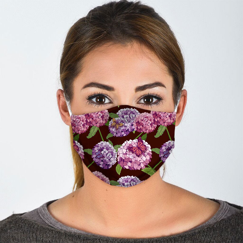 Hydrangea Garden Face Mask