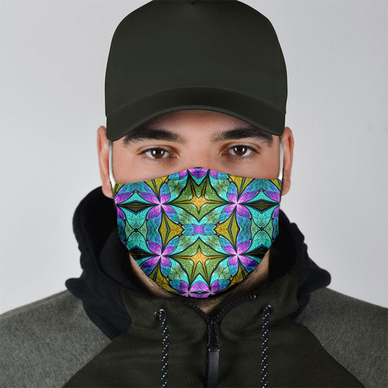Abstracted Butterfly Face Mask