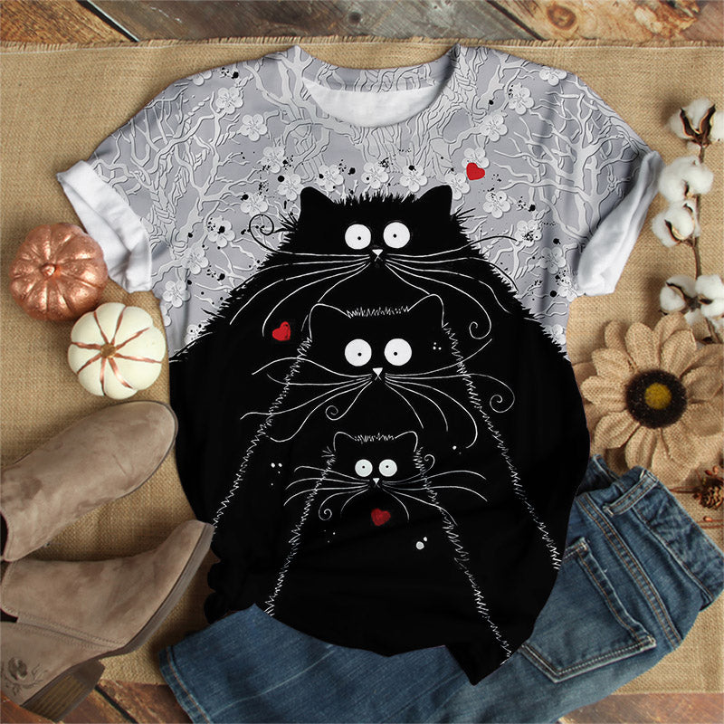 Black Cat Family T-Shirt