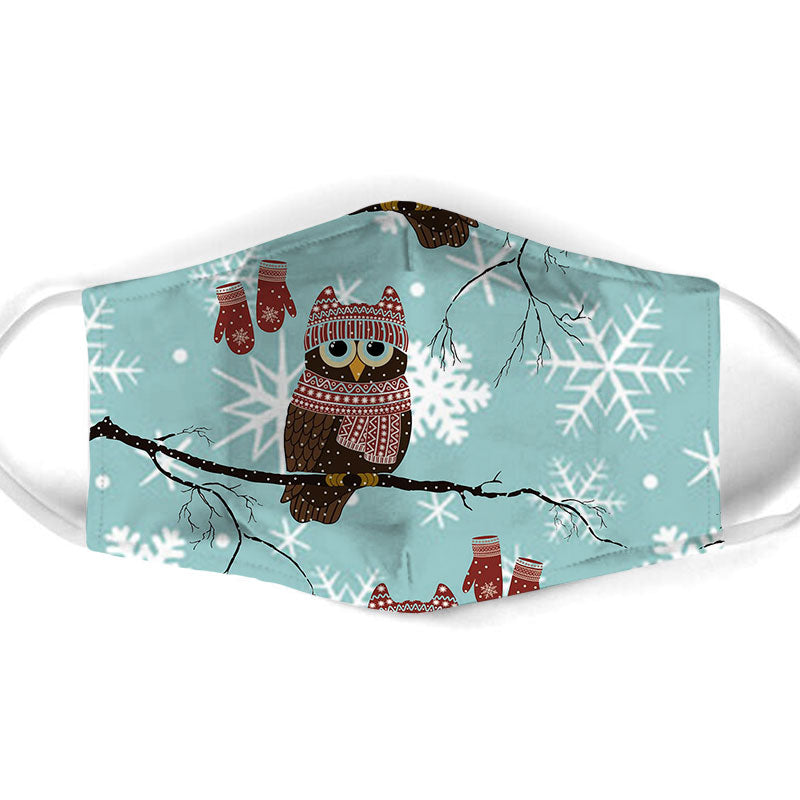 Christmas Owl Face Mask