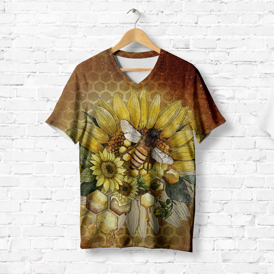 Blooming Sunflower Bee T-Shirt
